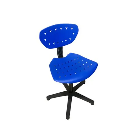 silla de costura de plastico azul